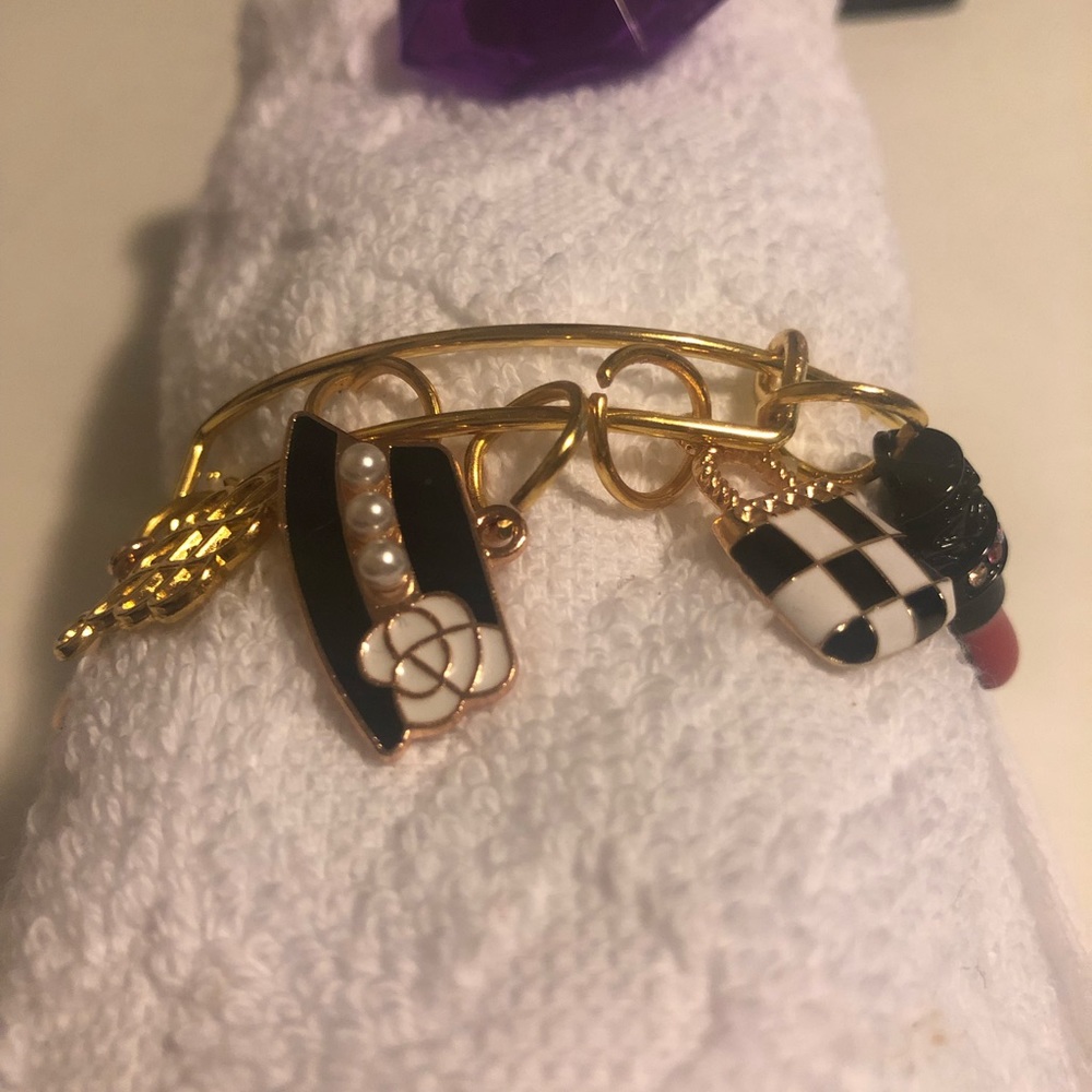 Gold Fashionable Bangles w/Charms